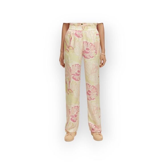 Scotch & Soda Gia mid-rise wide-leg printed silky pants - Picture 1 of 16